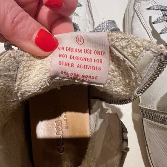 Golden Goose "Fancy" Leather High Top Sneakers - Size 37/7 - Picture 6 of 7